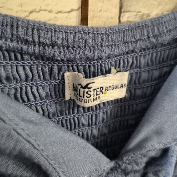 Hollister Dress Women's S Light Blue Textured Ruched Mini Dress Cottagecore - Picture 3 of 13